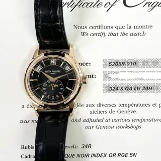 Patek Philippe Annual Calendar 5205R-010 40mm Rose gold Black