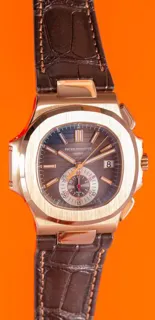 Patek Philippe Nautilus 5980R-001 40.5mm Rose gold Brown