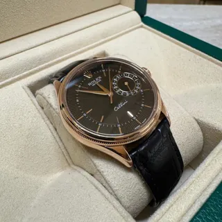 Rolex Cellini Date 50515 39mm Rose gold Black