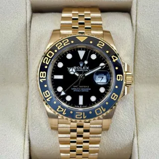 Rolex GMT-Master II 126718grnr 40mm Yellow gold Black