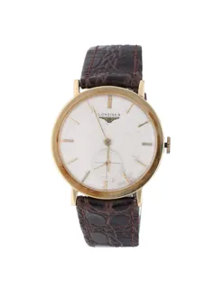 Longines 34mm 14k yellow gold Silver