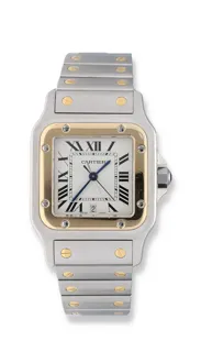 Cartier Santos 187901 30mm Stainless steel and 18k yellow gold Silver