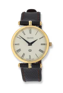 Gucci 30mm Gold-plated Cream