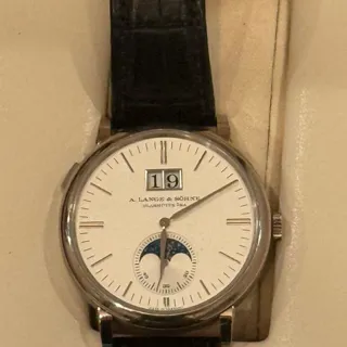 A. Lange & Söhne Saxonia 384.026 40mm White gold Silver