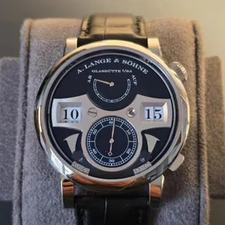 A. Lange & Söhne Zeitwerk 145.029 44mm White gold Black