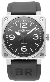 Bell & Ross Instruments BR0392-BLC-ST 42mm Stainless steel Black