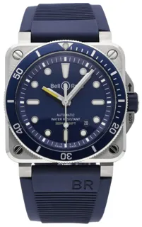 Bell & Ross Instruments BR0392-D-BU-ST/SRB 42mm Stainless steel Blue