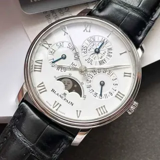 Blancpain Villeret 6656-1127-55B 40mm Stainless steel White