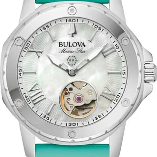 Bulova Marine Star 96L325 35mm Steel Mother of pearl