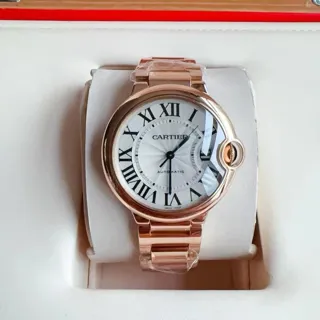 Cartier Ballon Bleu 36mm W69004Z2 36mm Rose gold Silver