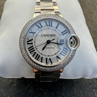 Cartier Ballon Bleu WE902065 33mm White gold Silver