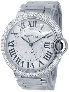 Cartier Ballon Bleu 36.5mm White Gold$Diamond-set Silver