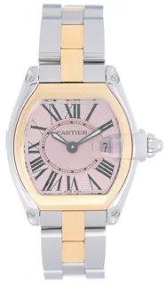 Cartier Roadster W62026Y4 2675 Stainless steel and 18k yellow gold Pink