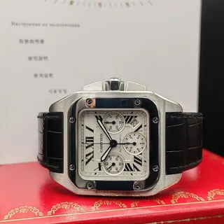 Cartier Santos 100 2740 41mm Stainless steel White