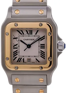 Cartier Santos 1566 Stainless steel and 18k yellow gold White