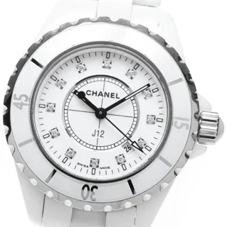 Chanel J12 H1628 33mm White ceramic White