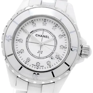 Chanel J12 H1628 33mm White ceramic White