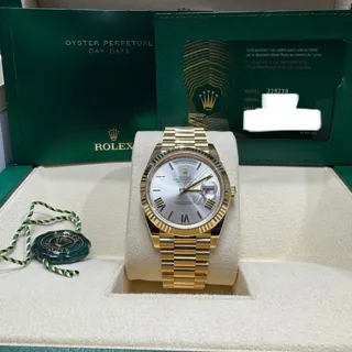 Rolex Day-Date 40 228238-0002 Yellow gold Silver