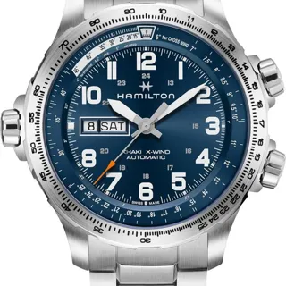 Hamilton Khaki Aviation H77765141 45mm Stainless steel Blue