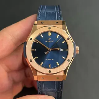 Hublot Classic Fusion Blue 542.OX.7180.LR 42mm Rose gold Blue