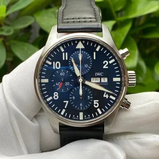 IWC Pilot Chronograph IW377714 (LE  ) 43mm Steel Blue