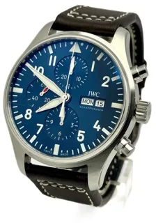 IWC Pilot Chronograph IW377714 (LE  ) 43mm Steel Blue