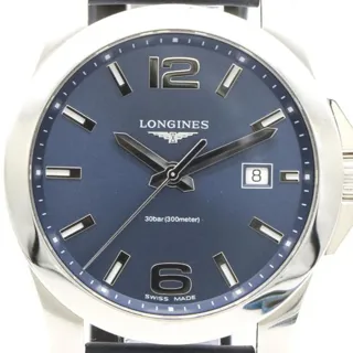 Longines Conquest L3.759.4.96.6 41mm Stainless steel Blue