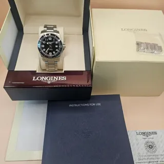 Longines HydroConquest L3.695.4.53.6 41mm Stainless steel Black