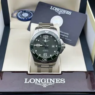 Longines HydroConquest L3.782.4.06.6 43mm Stainless steel Green