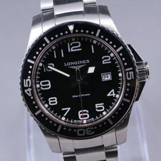 Longines HydroConquest L3.688.4 39mm Steel Black