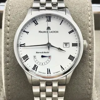 Maurice Lacroix Masterpiece Réserve de Marche MP6807-SS002-112 40mm Steel White