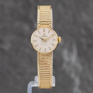 Omega Vintage 20mm Yellow gold White