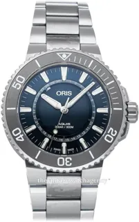 Oris Aquis Date 01 733 7730 4125-Set MB 43.5mm Stainless steel Blue