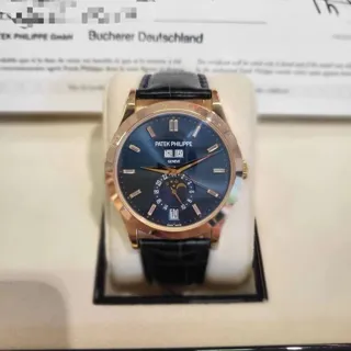 Patek Philippe Annual Calendar 5396R-015 38.5mm Rose gold Blue