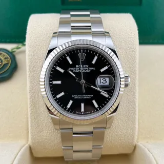 Rolex Datejust 36 126234-0016 White gold and Stainless steel Black