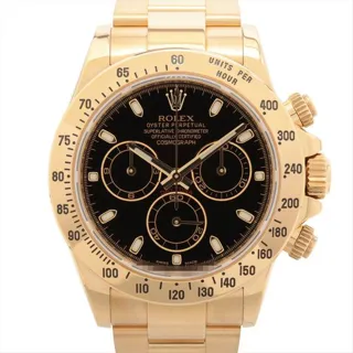 Rolex Daytona 116528 ( (1988-2015)) 38mm Yellow gold Black