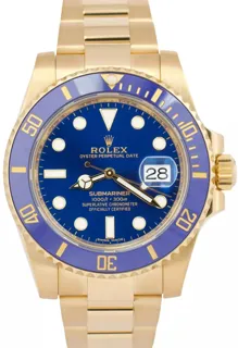 Rolex Submariner Date 116618 Yellow gold Blue