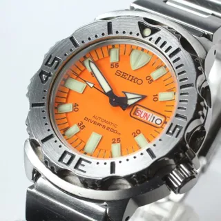 Seiko Monster 0350 43mm Stainless steel Orange