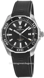 TAG Heuer Aquaracer WAY101A.FT6141 43mm brushed/polished steel Black