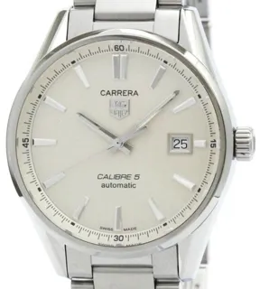 TAG Heuer Carrera Calibre 5 WAR211B 39mm Steel Silver