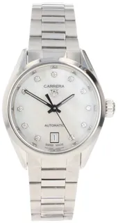 TAG Heuer Carrera WBN2412 29mm Stainless steel Mother of Pearl