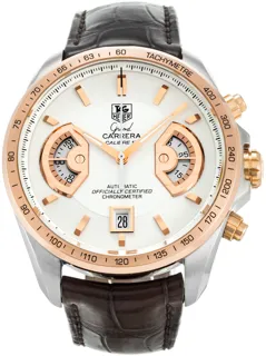 TAG Heuer Grand Carrera CAV515B.FC6231 43mm Steel$Rose Gold Silver