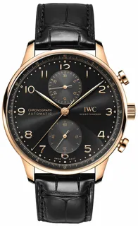 IWC Portugieser Chronograph IW371625 41mm Yellow gold Black