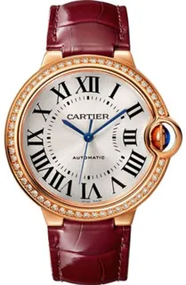 Cartier Ballon Bleu de Cartier 36mm Rose Gold$Diamond-set Silvered