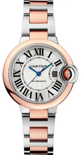 Cartier Ballon Bleu 33mm Rose Gold$Steel Silvered