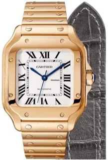 Cartier Santos 35mm Rose gold Silvered