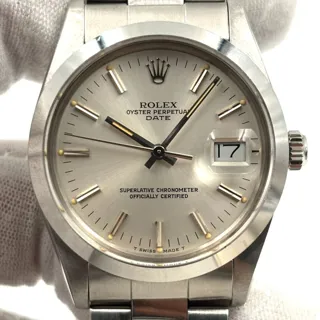 Rolex Oyster Perpetual Date 15000 34mm Stainless steel Silver