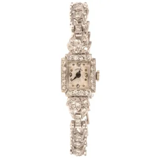 Hamilton 14k white gold Silver