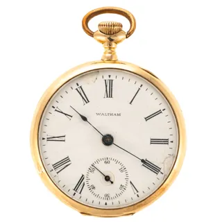 Waltham Watch Company 14k yellow gold White