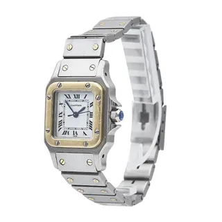 Cartier Santos 0902 24mm Stainless steel and 18k yellow gold White